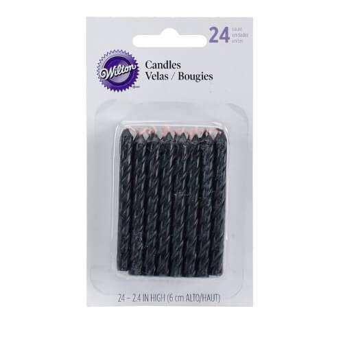 Black Twist Candles - Click Image to Close